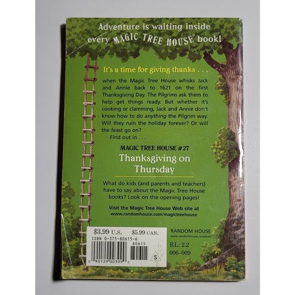 Thanksgiving on Thursday by Mary Pope Osborne (2002, Mass Market) - Picture 2 of 6